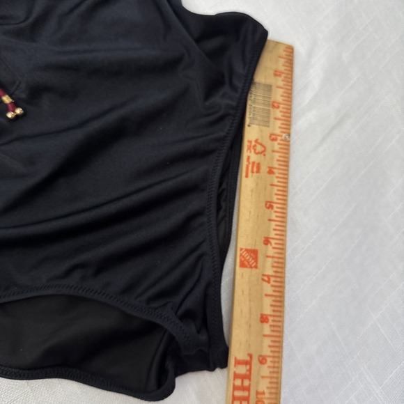 VICTORIAS SECRET Women S Swimsuit Black Lace Up Front Open Back One Piece Summer - Picture 11 of 12